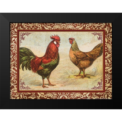 Chicken I Black Modern Wood Framed Art Print by Yellow Cafe