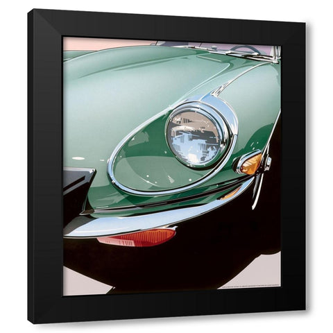 Headlight Black Modern Wood Framed Art Print with Double Matting by Yellow Cafe