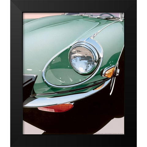 Headlight Black Modern Wood Framed Art Print by Yellow Cafe