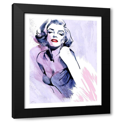 Marilyns Pose Black Modern Wood Framed Art Print with Double Matting by Yellow Cafe