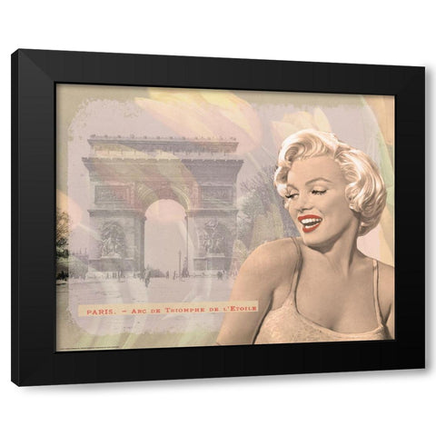 Marilyn Triomphe Black Modern Wood Framed Art Print with Double Matting by Yellow Cafe