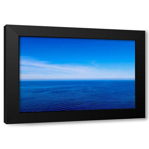 Horizon Line Black Modern Wood Framed Art Print with Double Matting by Yellow Cafe