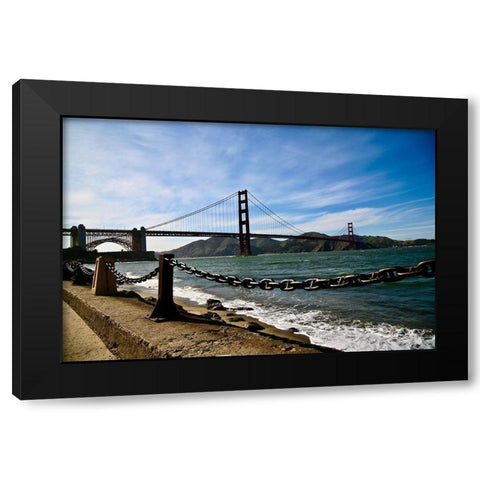 Bridge Black Modern Wood Framed Art Print with Double Matting by Yellow Cafe