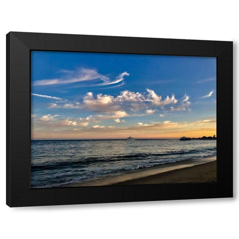Sunset Black Modern Wood Framed Art Print with Double Matting by Yellow Cafe