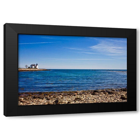 From a Distance Black Modern Wood Framed Art Print by Yellow Cafe