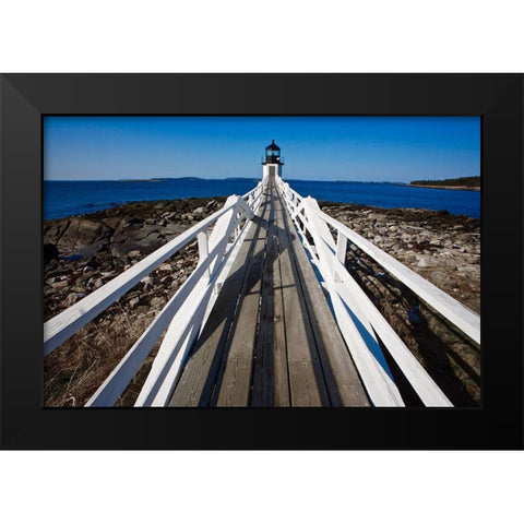 Lighthouse III Black Modern Wood Framed Art Print by Yellow Cafe