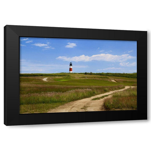 Lighthouse IV Black Modern Wood Framed Art Print with Double Matting by Yellow Cafe