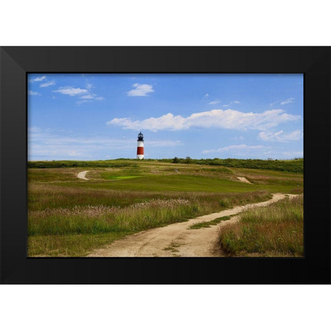 Lighthouse IV Black Modern Wood Framed Art Print by Yellow Cafe