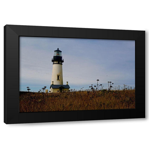 Lighthouse V Black Modern Wood Framed Art Print by Yellow Cafe