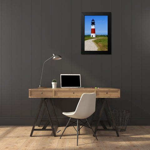 Lighthouse VIII Black Modern Wood Framed Art Print by Yellow Cafe