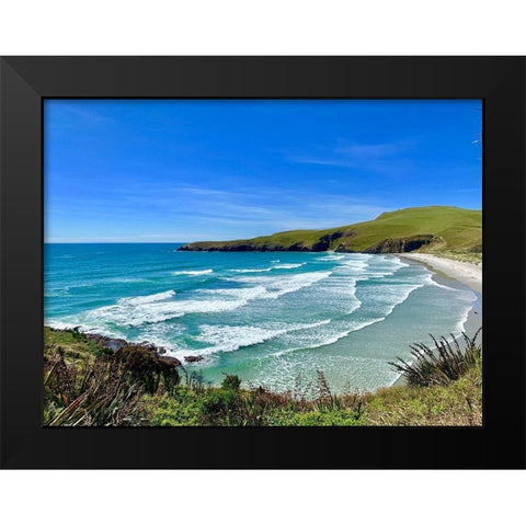 Coastline Black Modern Wood Framed Art Print by Yellow Cafe
