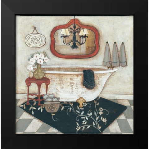 Casual Bath I Black Modern Wood Framed Art Print by Yellow Cafe
