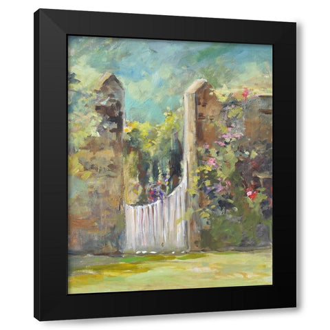 Garden Door Black Modern Wood Framed Art Print by Yellow Cafe