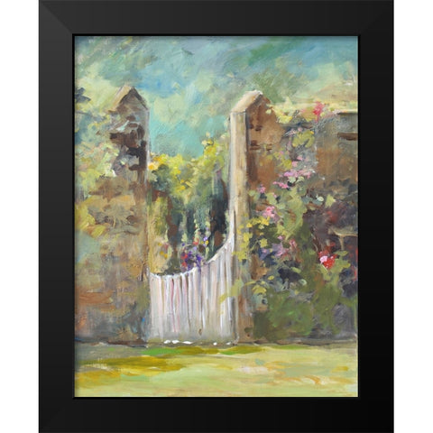 Garden Door Black Modern Wood Framed Art Print by Yellow Cafe