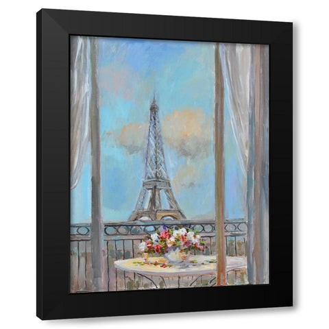 Tower View Black Modern Wood Framed Art Print with Double Matting by Yellow Cafe