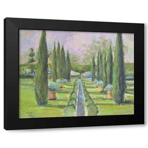 Garden Path Black Modern Wood Framed Art Print with Double Matting by Yellow Cafe