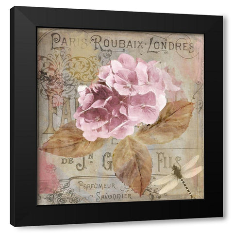Jardin Rouge II Black Modern Wood Framed Art Print with Double Matting by Sommers, Mindy
