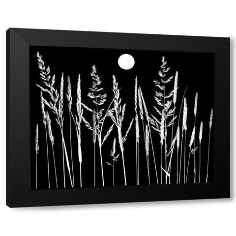 Grassy Moon I Black Modern Wood Framed Art Print by Sommers, Mindy