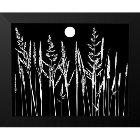 Grassy Moon I Black Modern Wood Framed Art Print by Sommers, Mindy