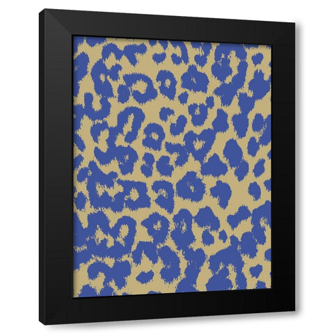 Peacock Leopard Black Modern Wood Framed Art Print with Double Matting by Sommers, Mindy
