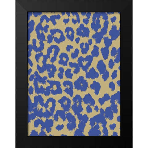 Peacock Leopard Black Modern Wood Framed Art Print by Sommers, Mindy
