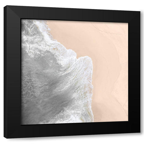 Apricot Shore Black Modern Wood Framed Art Print by Sommers, Mindy