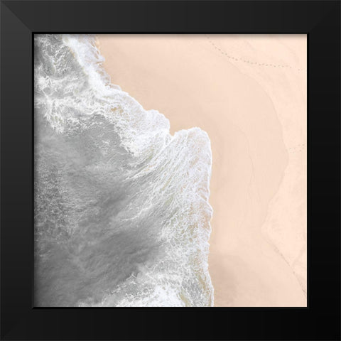 Apricot Shore Black Modern Wood Framed Art Print by Sommers, Mindy