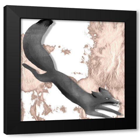 Silver Fox I  Black Modern Wood Framed Art Print by Sommers, Mindy