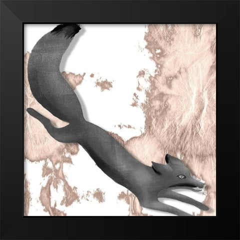 Silver Fox I  Black Modern Wood Framed Art Print by Sommers, Mindy