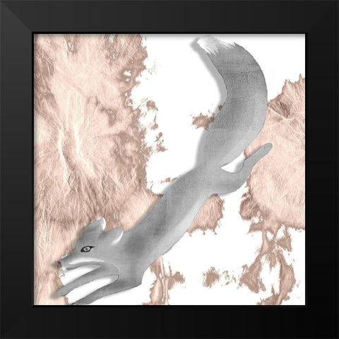 Silver Fox II Black Modern Wood Framed Art Print by Sommers, Mindy