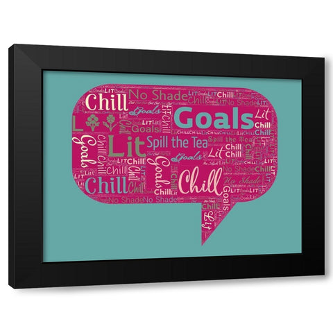 Words Black Modern Wood Framed Art Print with Double Matting by Sommers, Mindy