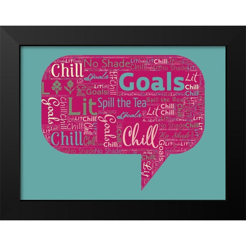 Words Black Modern Wood Framed Art Print by Sommers, Mindy