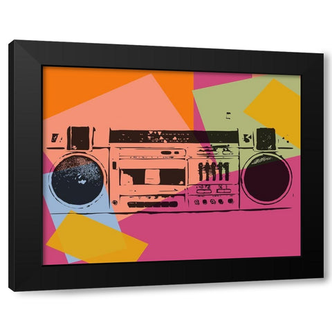 Boom Boom Black Modern Wood Framed Art Print by Sommers, Mindy