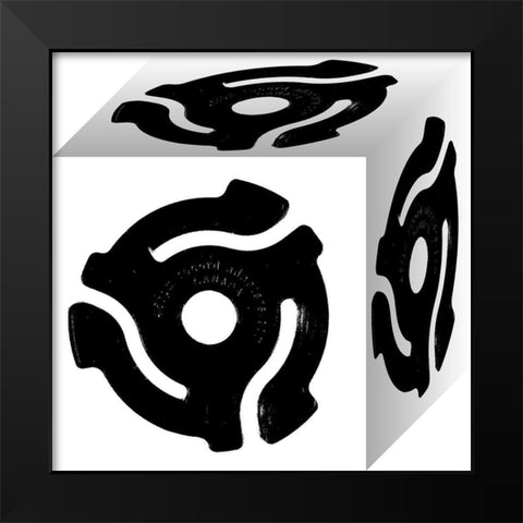 45 Adaptor Black Modern Wood Framed Art Print by Sommers, Mindy