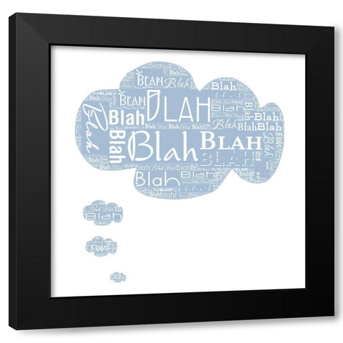 Thought Cloud Black Modern Wood Framed Art Print with Double Matting by Sommers, Mindy