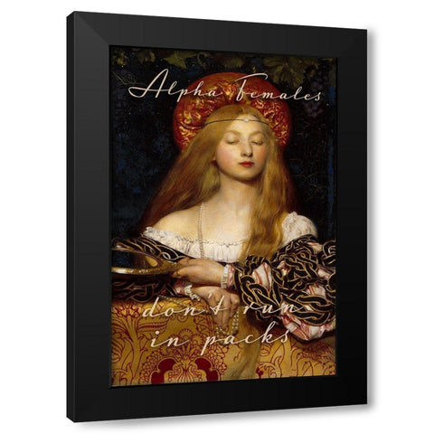 Alpha Females Black Modern Wood Framed Art Print by Sommers, Mindy