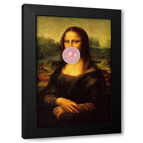 Mona Lisa Black Modern Wood Framed Art Print with Double Matting by Sommers, Mindy