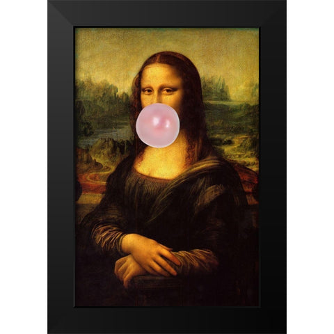 Mona Lisa Black Modern Wood Framed Art Print by Sommers, Mindy