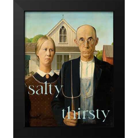 Salty Black Modern Wood Framed Art Print by Sommers, Mindy