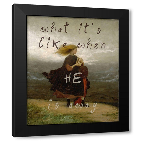 What Its Like Black Modern Wood Framed Art Print by Sommers, Mindy