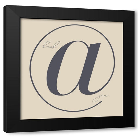 Back at You Black Modern Wood Framed Art Print by Sommers, Mindy