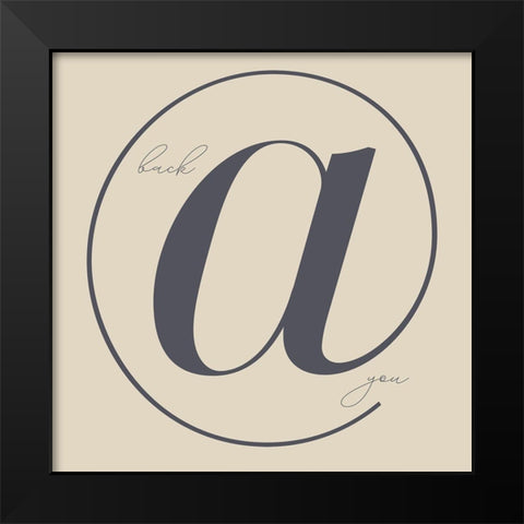 Back at You Black Modern Wood Framed Art Print by Sommers, Mindy