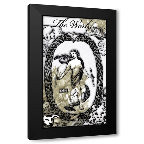 The World Black Modern Wood Framed Art Print by Sommers, Mindy
