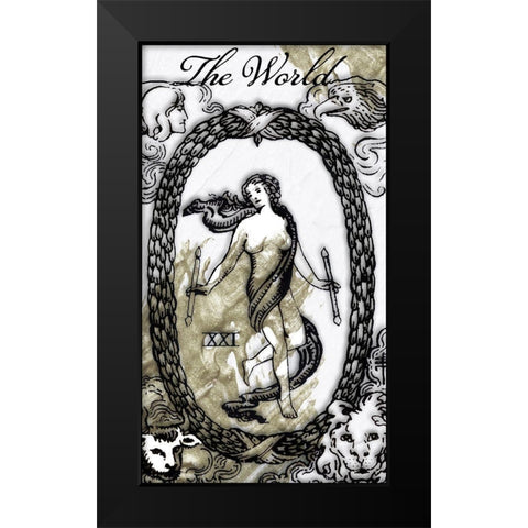 The World Black Modern Wood Framed Art Print by Sommers, Mindy