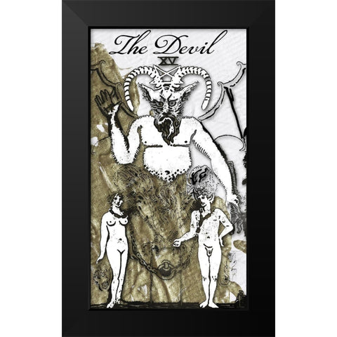 The Devil Black Modern Wood Framed Art Print by Sommers, Mindy