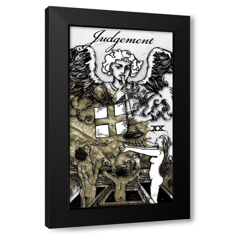 Judgment Black Modern Wood Framed Art Print by Sommers, Mindy