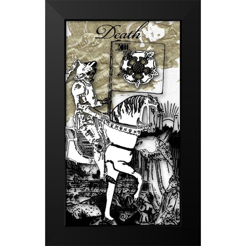 Death Black Modern Wood Framed Art Print by Sommers, Mindy