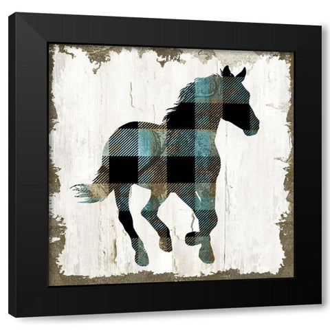 Horse Black Modern Wood Framed Art Print with Double Matting by Sommers, Mindy
