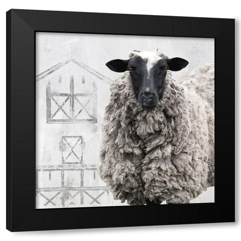 On the Farm Black Modern Wood Framed Art Print with Double Matting by Sommers, Mindy