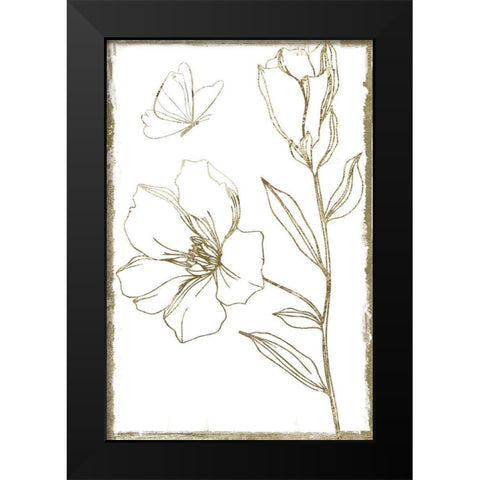 Gold Philosophy I Black Modern Wood Framed Art Print by Sommers, Mindy